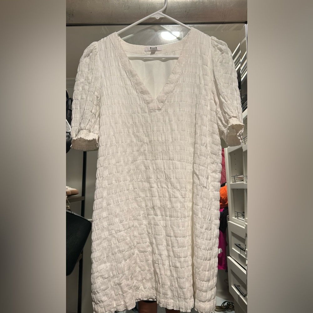 BB Dakota Steve Madden white gauze mini dress, size M